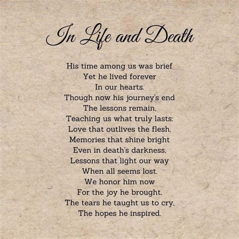 20 Best Inspiration About The Death Of A Son Poem Memory T
