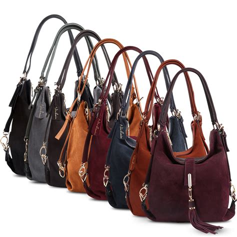Split Suede Leather Hobo Bag Vibe Handbags