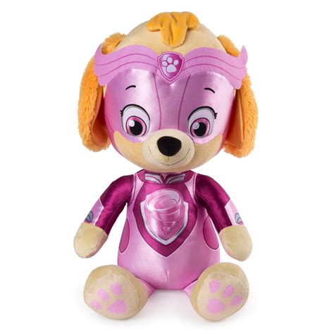 Suitable for children aged 3. PAW Patrol - 24" Mighty Pups Jumbo Skye Plush for Ages 3 ...