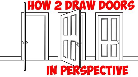 How To Draw An Open Door Opening Doors In 2 Point Perspective Easy