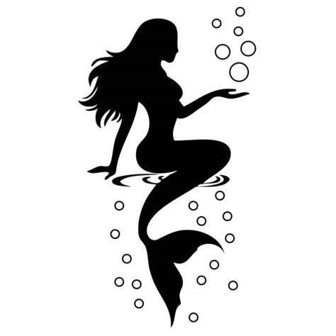 Mermaid Silhouette Illustrations Royalty Free Vector Graphics And Clip