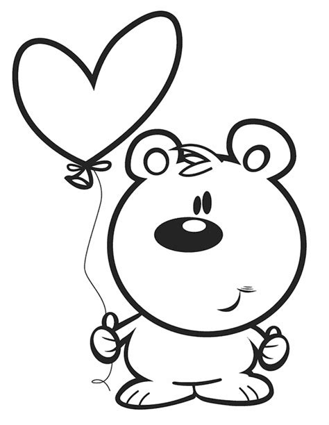 valentines day coloring pages valentines bear