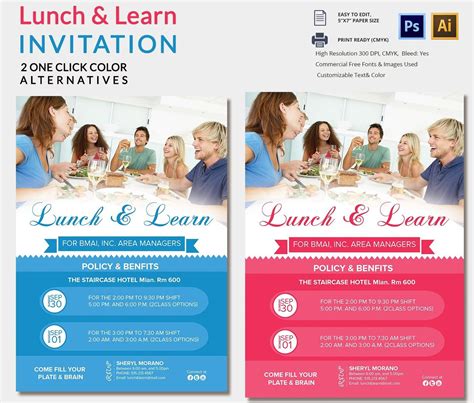 Lunch And Learn Invitations Lunch Invitation Template 25 Free Psd Pdf