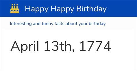 April 13th 1774 Wednesday Birthday Zodiac And Weekday