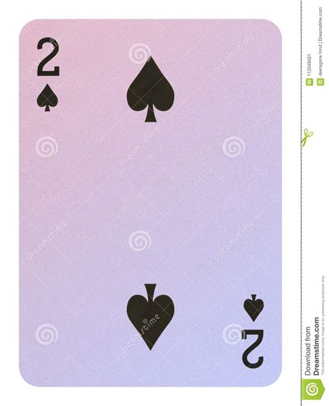 Playing Cards Two Of Spades Stock Image Image Of Card