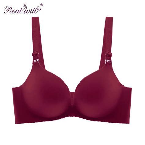 realwill push up wireless bras for women seamless intimate abc 3 4 cup sexy girls small bra in