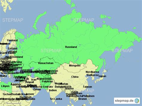 Stepmap Eastern Europe Central Asia Landkarte Für Europa