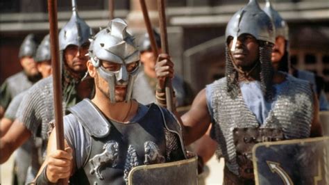 russell crowe put some personal touches on his gladiator costume