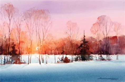 Free Watercolor Landscape Tutorials Rivets Light And More