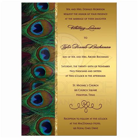 peacock invitations template free inspirational peacock invitation cards peacock wedding invite