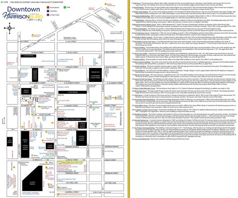 Downtown Harrisonburg Attractions Map