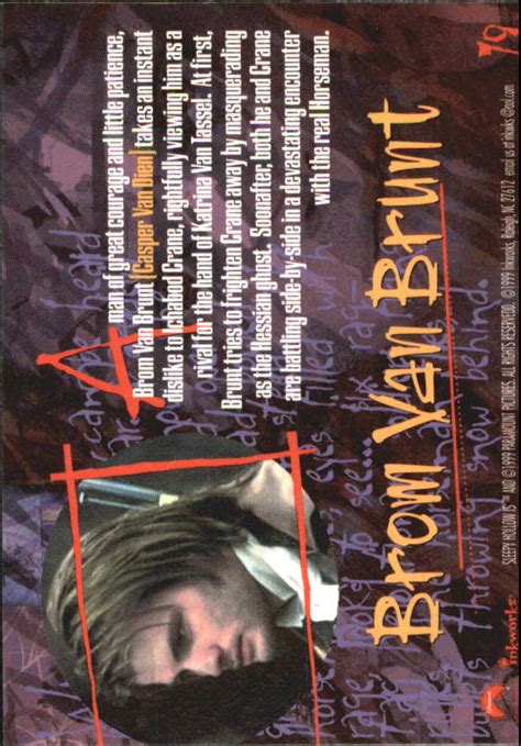 1999 Inkworks Sleepy Hollow 79 Brom Van Brunt Nm Mt