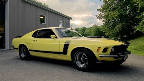 Fully Restored W Black Trim Large Size 1970 Ford Mustang Boss 302 Metal