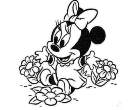 Gambar 15 Sketsa Mewarnai Gambar Kartun Minnie Mouse Media Belajar Anak