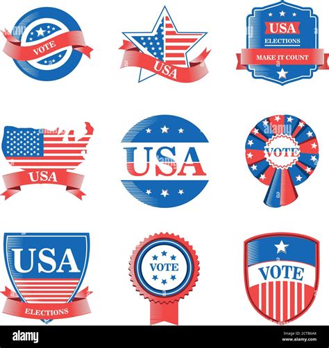 Usa Elections And Vote Detailed Style Icon Set Design Presidents Day
