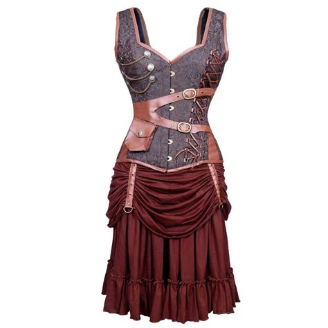 Steampunk Adventurer Corset Dress Plus Size Otherworld Fashion