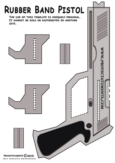 Printable Cardboard Rubber Band Gun Template Printable Templates