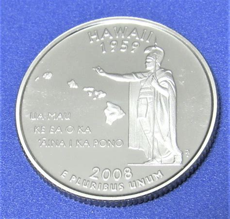 2008 S 25 Cents Hawaii State Quarter Cameo Proof For Sale Buy