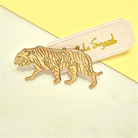 Tiger Pin Tiger Brooch Unisex Lapel Pin Uk Handmade