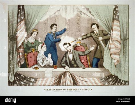 Assassination Of President A Lincoln April 14th 1865 At Fords