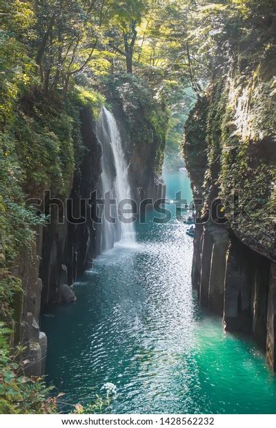 Waterfall Boat Takachiho Gorge Takachiho Miyazaki Stock Photo