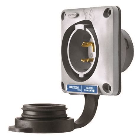 Locking Devices Twist Lock® Watertight Safety Shroud Flanged Inlet