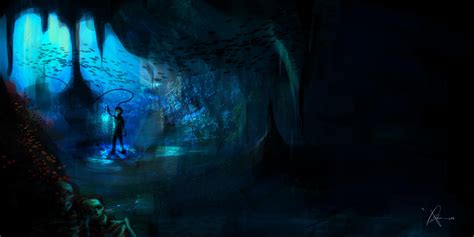 Exploring The Underwater Cave By Bencebalaton On Deviantart