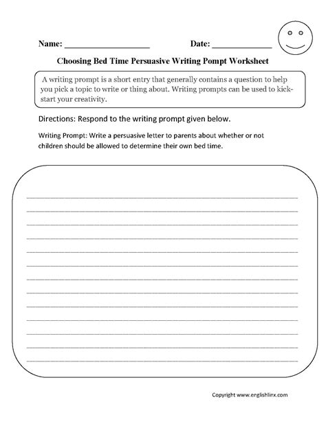 Writing Worksheets For 7th Grade 7th Grade Persuasive Essay Topics
