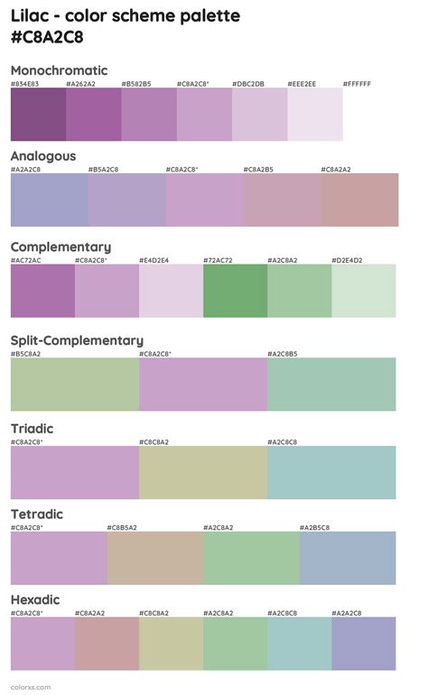 Lilac Color Palettes