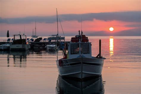 Fishing Boat At Sunrise Photograph By Andrey Bo Fine Art America