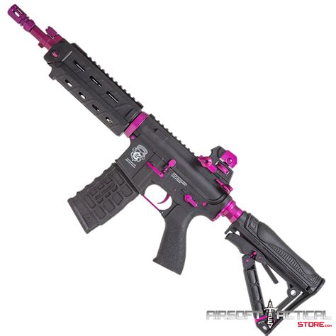 Gr4 G26 Black Rose Airsoft Electric Blowback Aeg Rifle Color Black Pink By Gandg Armament