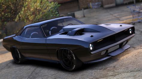 Plymouth Cuda Torc Weaver Customs Twin Turbo Disel 70 Animated Engine And Exhaust Gta5