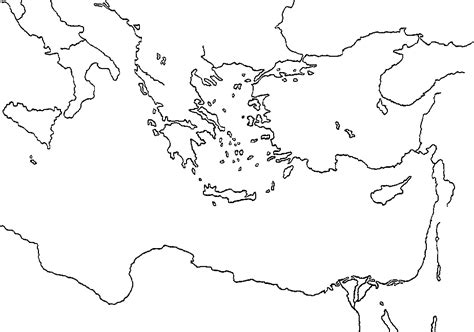 Blank Map Pauls Missionary Journeys Sketch Coloring Page