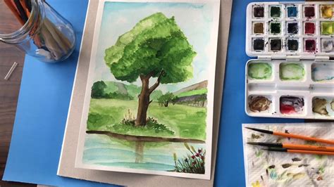 Suluboya Ağaç Çizimi Watercolor Tree Tutorial Youtube