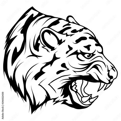 Tiger Head Vector Drawing Tiger Face Drawing Sketch Tiger Head In