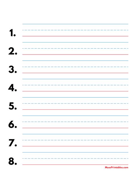 Red And Blue Lined Handwriting Paper Printable Pdf 4th Grade Staar