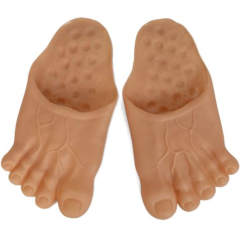 Skeleteen Barefoot Funny Feet Slippers Jumbo Big Foot Realistic Costume