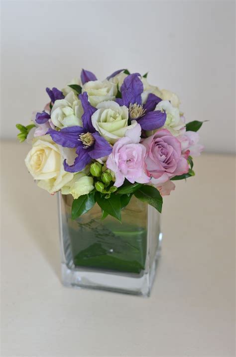 A Small Cube Vase Of Flowers Is More Affordable At £25 Exc Vase Hire