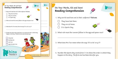 Level 5a On Your Marks Kit And Sam Reading Comprehension