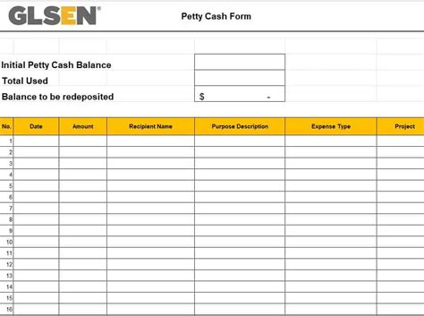 Free Petty Cash Log Templates Excel Excel Templates