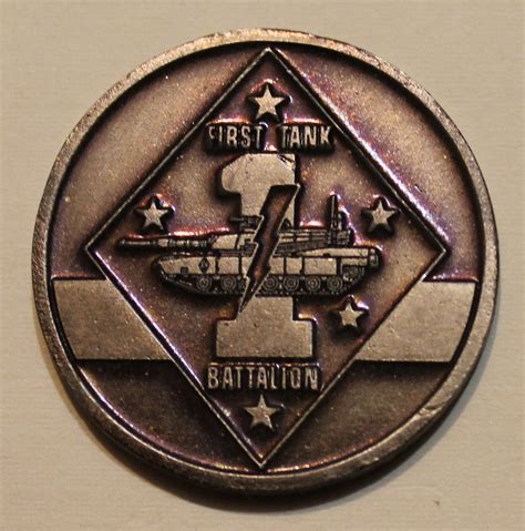 1st Tank Battalion Marine Challenge Coin Rolyat Military Collectibles