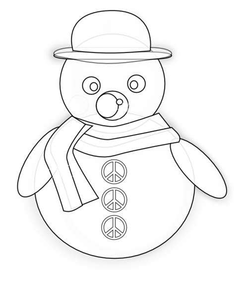 Clipart Snowman Line Art Clipart Snowman Line Art