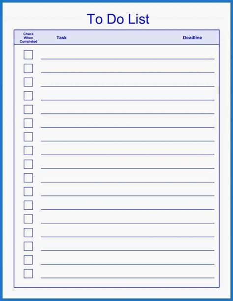 Daily Task List Template For Work Awesome Ideas To Do Regarding