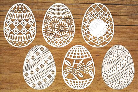 Easter Eggs (set 2) SVG files for Silhouette Cameo and Cricut. Easter