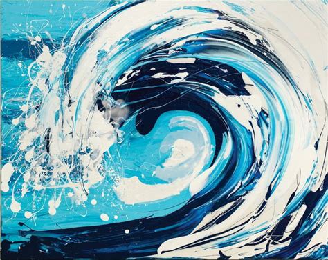 Blue Wave Series Painting By Annette Spinks Saatchi Art