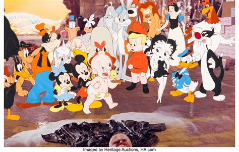 Who Framed Roger Rabbit Multi Character Production Cel Lot 96241