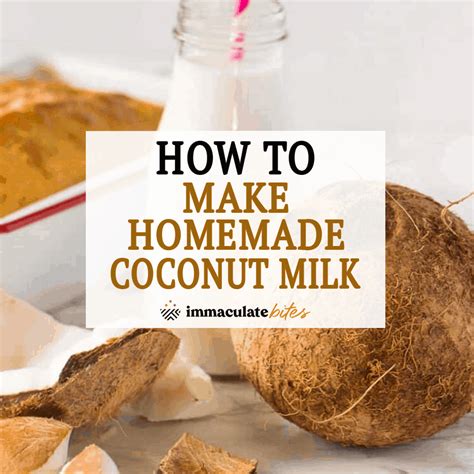 Homemade Coconut Milk Immaculate Bites