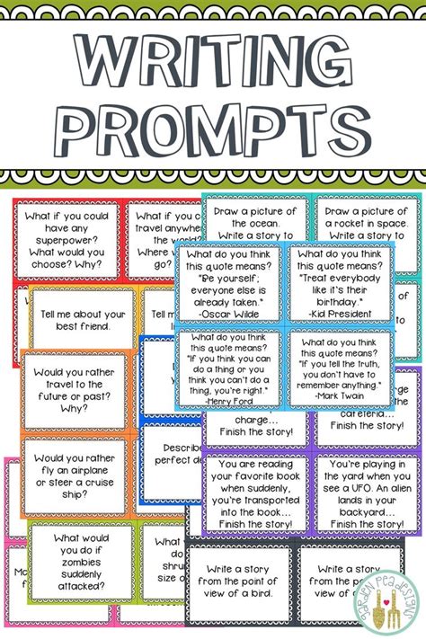4th Grade Writing Prompts Worksheet