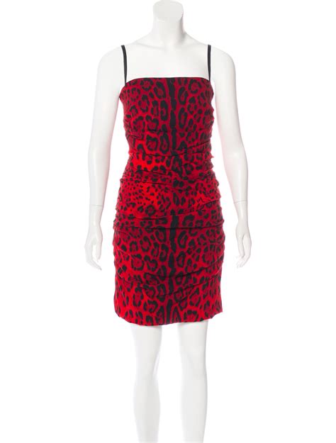 dolce and gabbana silk blend leopard print dress clothing dag88537 the realreal