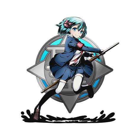 Ucmm Divine Gate Official Art 10s 1girl Black Skirt Blue Eyes Blue Hair Bow Floating